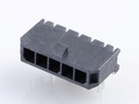 43650-0503 Micro-Fit 3.0 Right-Angle Header, Single Row, 5 Circuits, with PCB Press-fit Metal Retention Clip, Tin