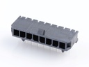 43650-0801 Micro-Fit 3.0 Right-Angle Header, Single Row, 8 Circuits, with Snap-in Plastic Peg PCB Lock, Gold
