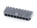 43650-0804 Micro-Fit 3.0 Right-Angle Header, Single Row, 8 Circuits, with PCB Press-fit Metal Retention Clip, Gold
