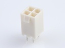 39-28-8040 Mini-Fit Jr. Vertical Header, Dual Row, 4 Circuits, without Snap-in Plastic Peg PCB Lock, Tin