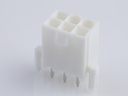 39-28-9068 Mini-Fit Jr. Vertical Header, Dual Row, 6 Circuits, with Snap-in Plastic Peg PCB Lock, Gold