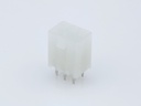 39-29-3066 Mini-Fit Jr. Vertical Header, Dual Row, 6 Circuits, without Snap-in Plastic Peg PCB Lock, Tin