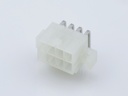 39-29-1088 Mini-Fit Jr. Header, Dual Row, Right-Angle, with PCB Mounting Flange, 8 Circuits, Tin (Sn) Plating