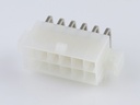 39-29-5123 Mini-Fit Jr. Header, Dual Row, Right-Angle, with PCB Mounting Flange, 12  Circuits, Gold (Au) Plating