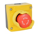 LBX130092 Noodstop "EMERGENCY STOP" "STOP-STOP-STOP", met 2xNC contact, met beschermkraag
