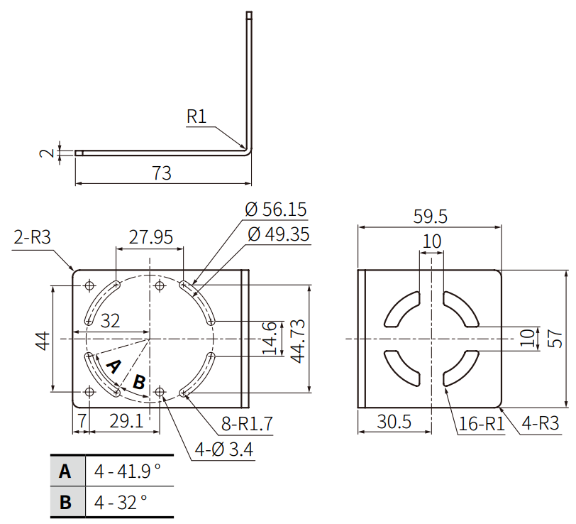 Autonics BK-VG2-B Montagebeugel voor VG2-serie