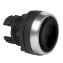 L21AA03 Drukknop Zwart, Spring return, Flush, 22-serie
