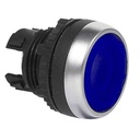 L21AH60 Drukknop Blauw, Spring return, Flush, 22-serie