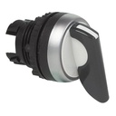 L21MR03 Selectieschakelaar Zwart, Toggle, 45° , 22-serie