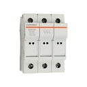 CUSCC3 600V 30A 3P Zekeringhouder voor CC-zekeringen, 10 x 38 mm UL/CSA